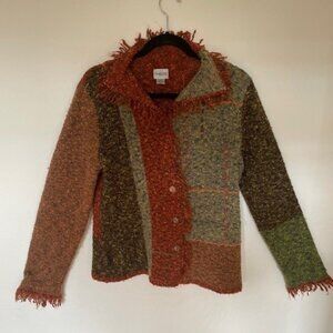 Chico's Cardigan Brown and Green Size 1